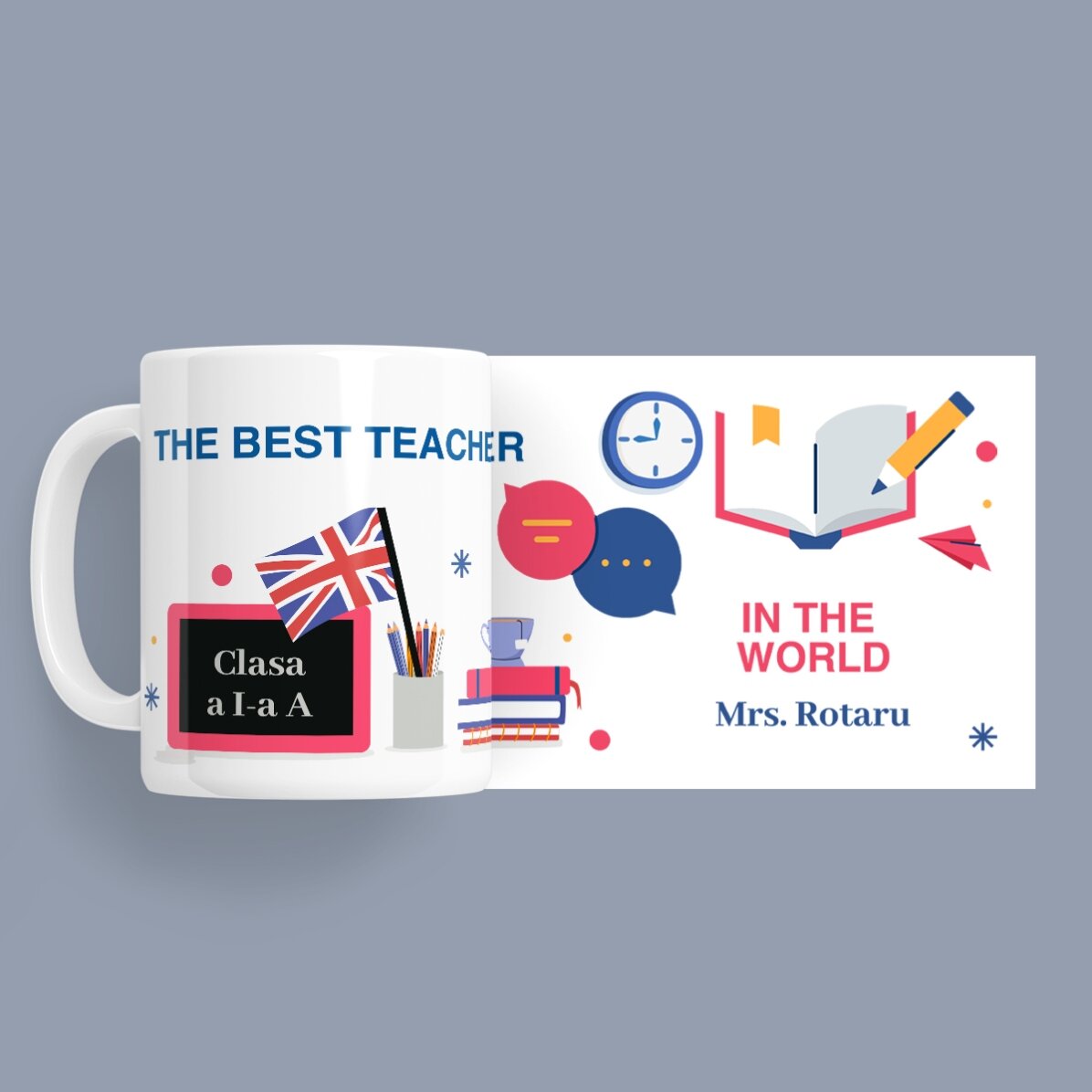 Personalisierte Tasse mit Botschaft – Englischlehrerin