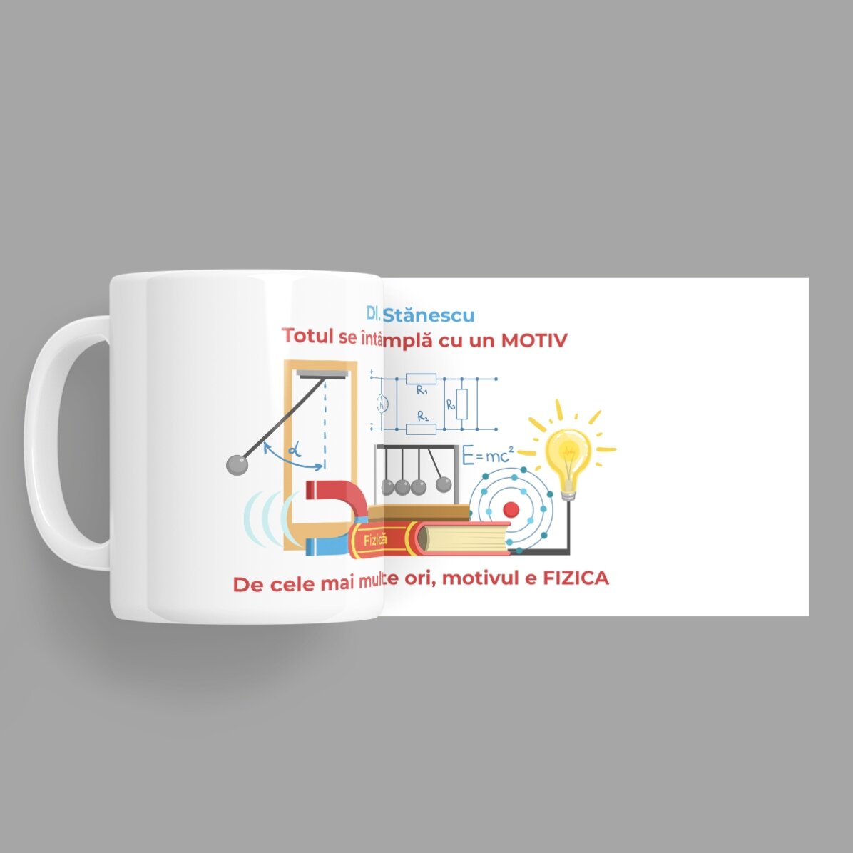 Personalisierte Tasse mit Aufdruck – Physiklehrer