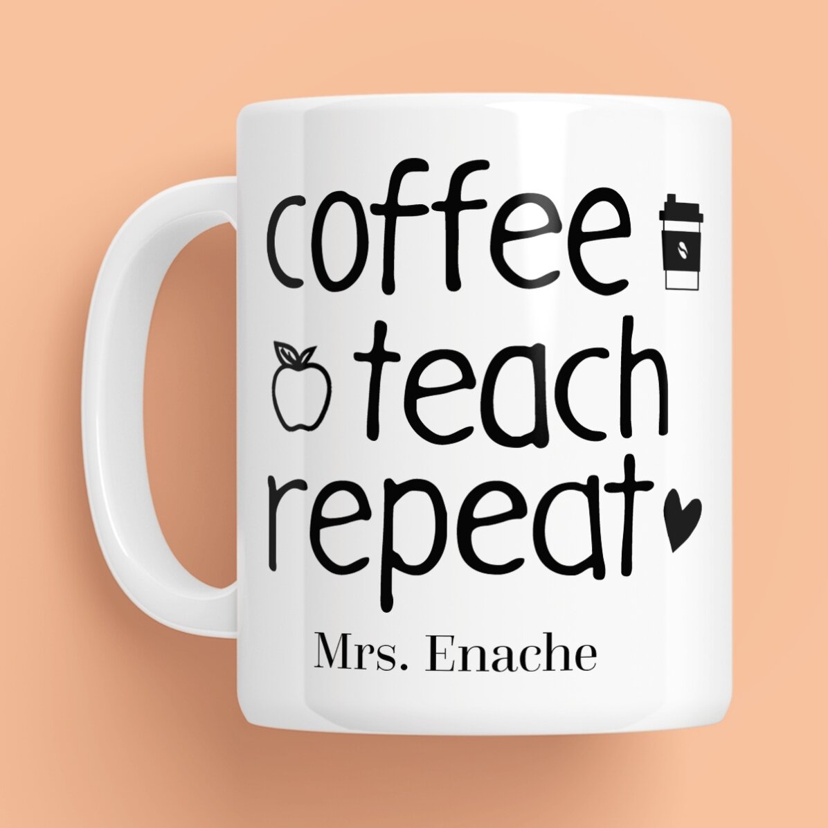 Personalisierte Tasse mit Botschaft – Repeat