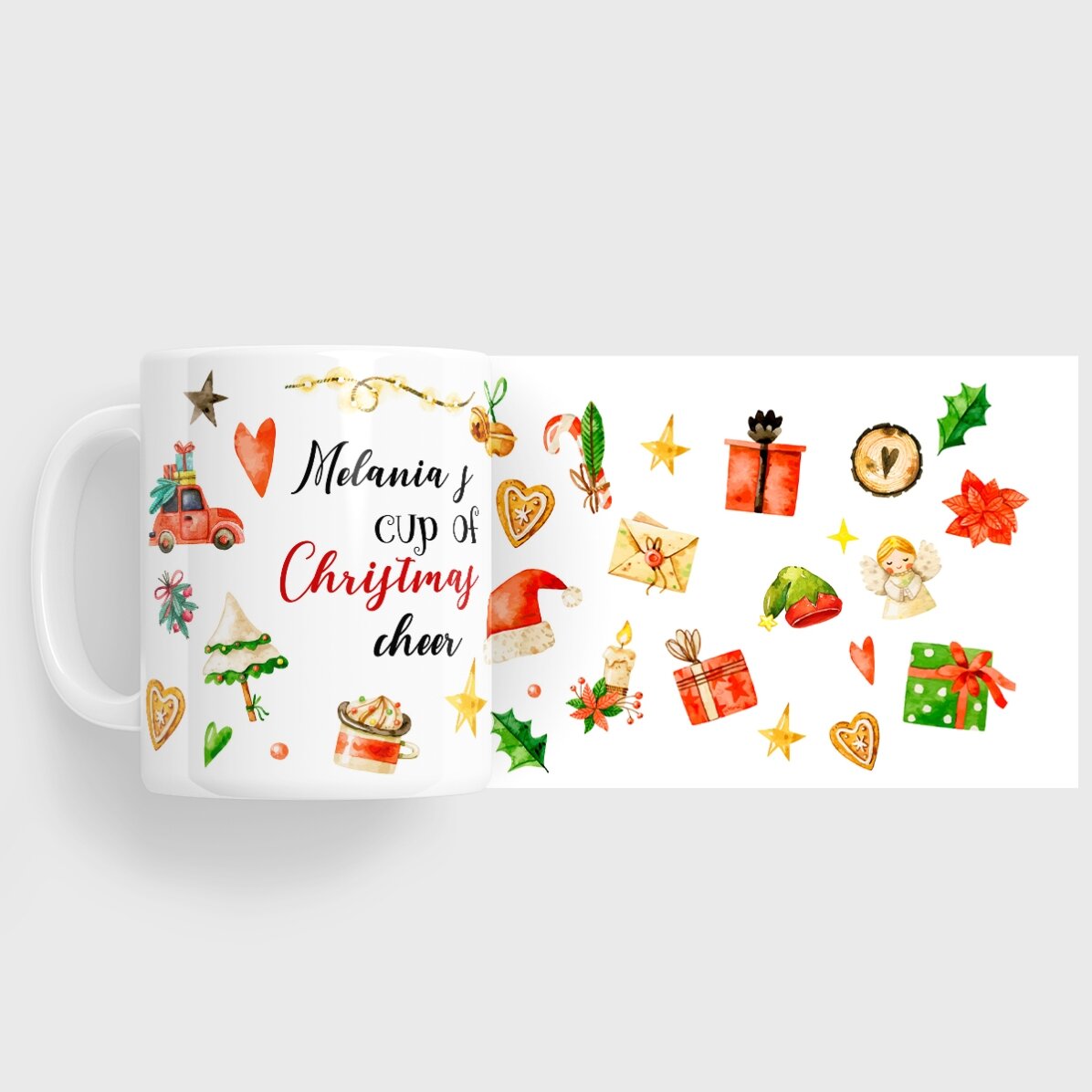 Personalisierte Tasse mit deinem Namen – Christmas Cheer