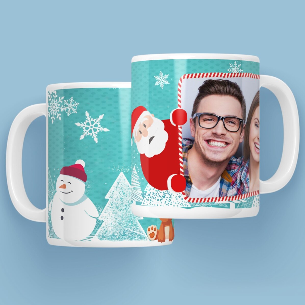 Personalisierte Tasse mit einem Weihnachtsmotiv