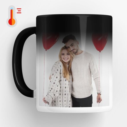 Personalisierte Zaubertasse mit Foto und Text