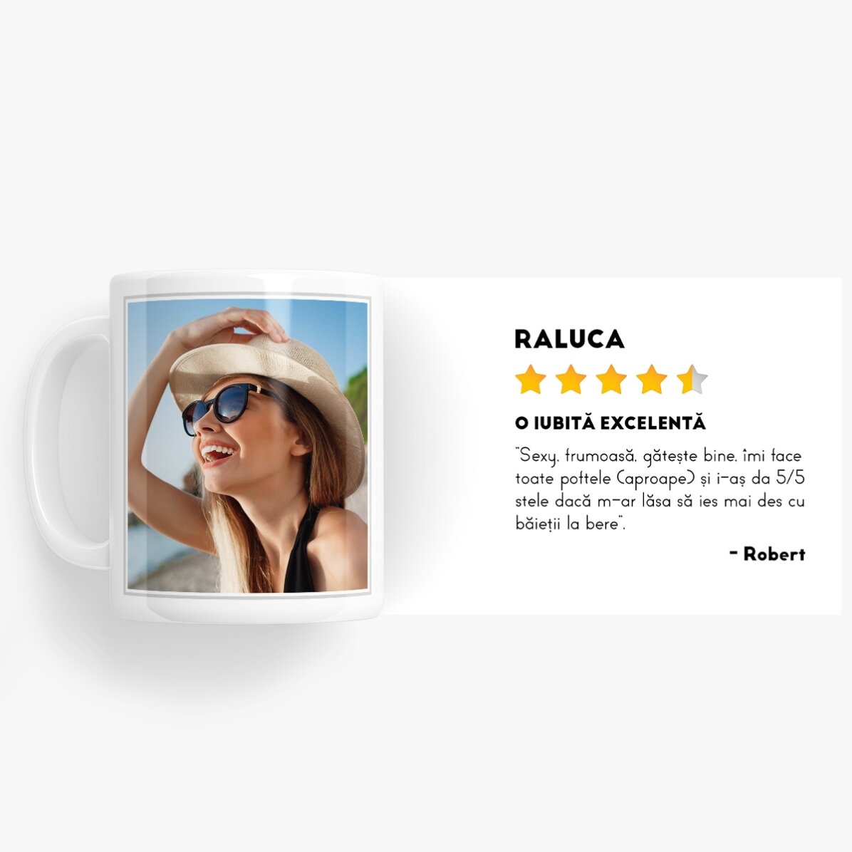 Personalisierte Tasse mit Foto und Text – Bewertung
