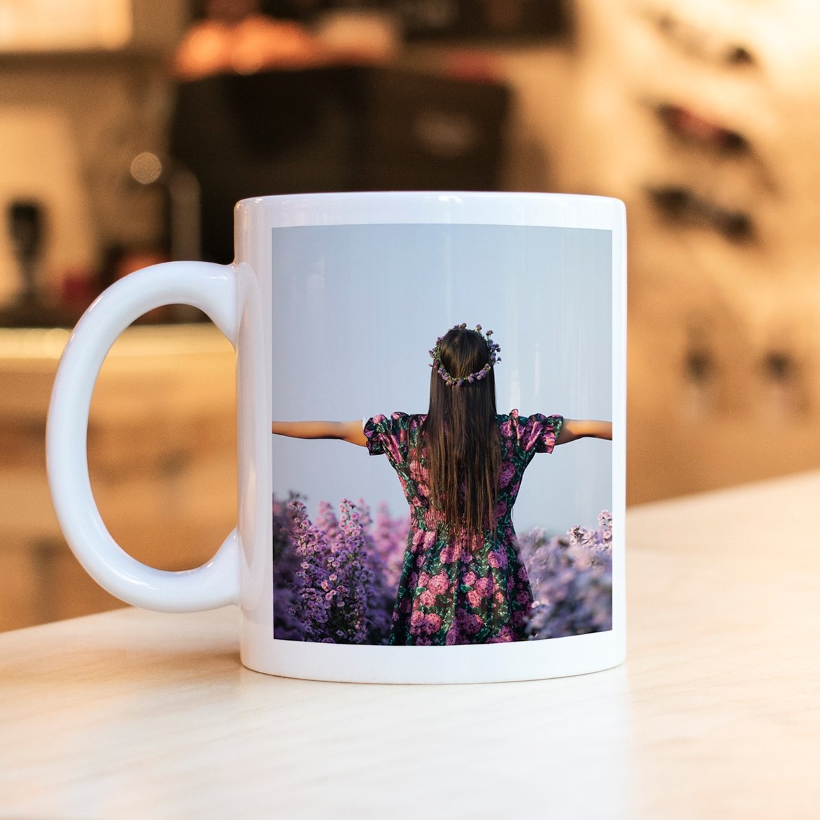 Personalisierte Tasse mit Foto und Text