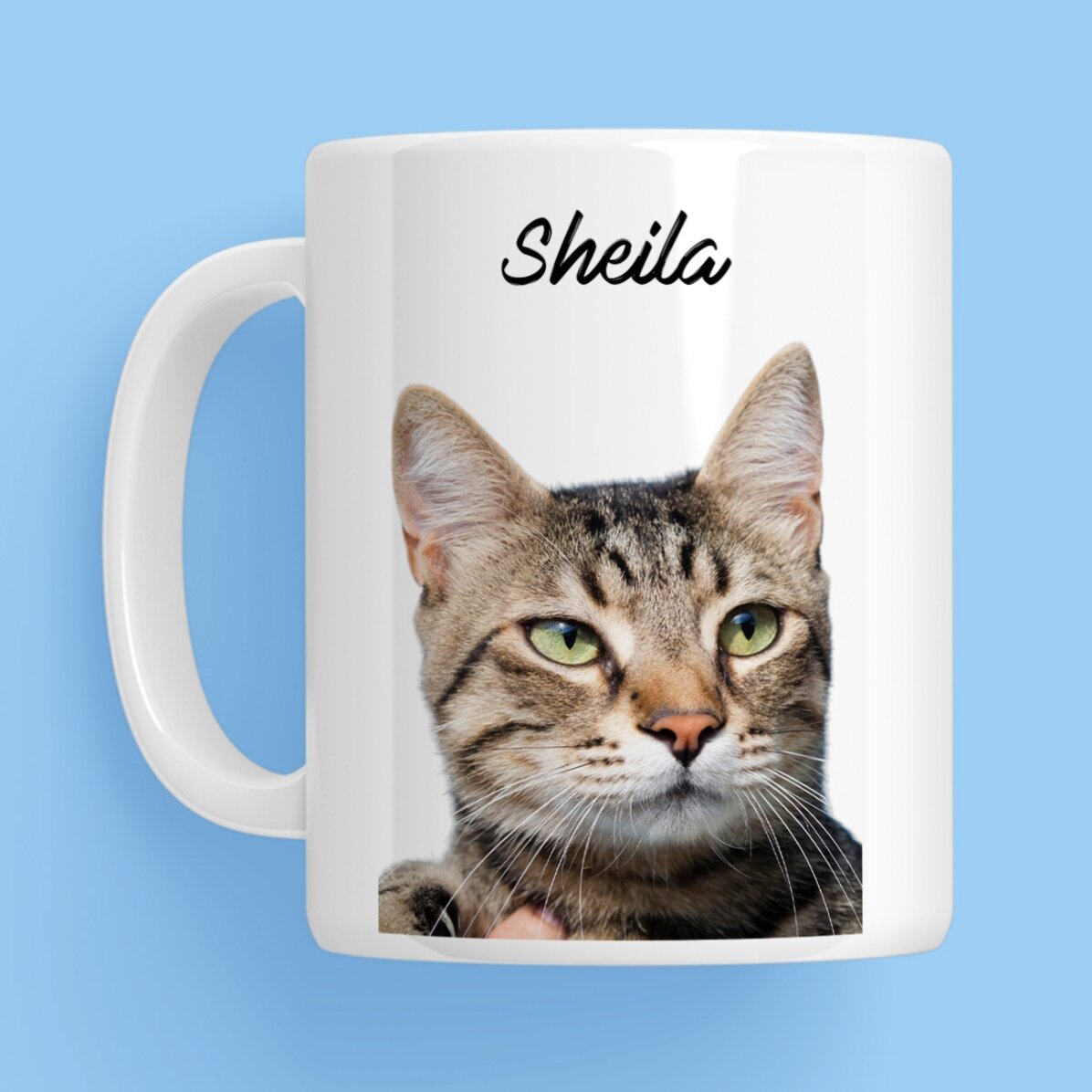 Personalisierte Tasse mit Foto und dem Namen deines Haustiers