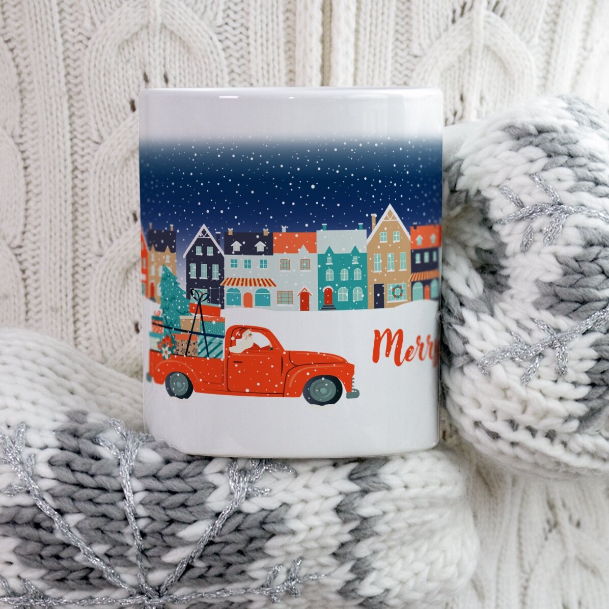 Personalisierte Tasse mit Text – Christmas Night