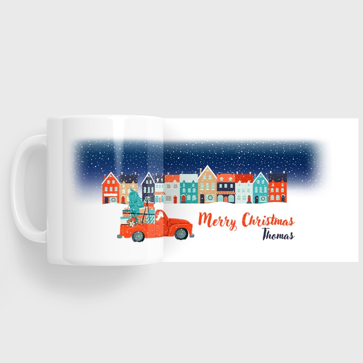 Personalisierte Tasse mit Text – Christmas Night