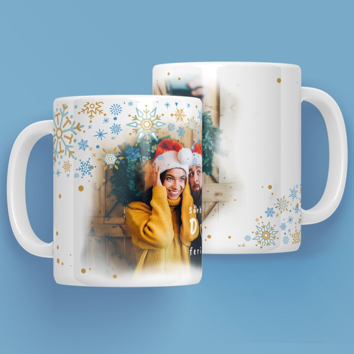 Personalisierter Glasbecher mit Text – Frosted