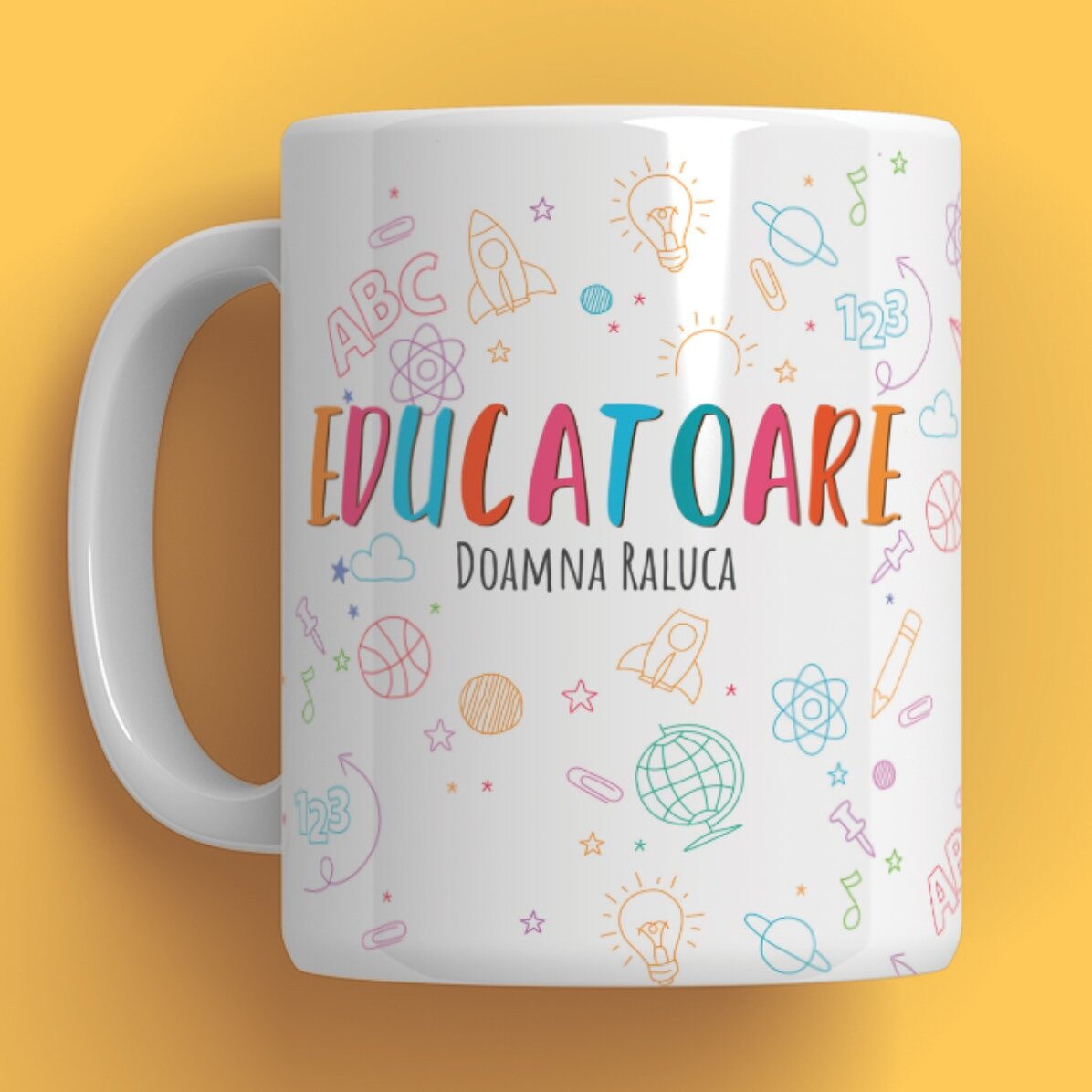 Personalisierte Tasse mit Text – Die „Lehrer“-Tasse