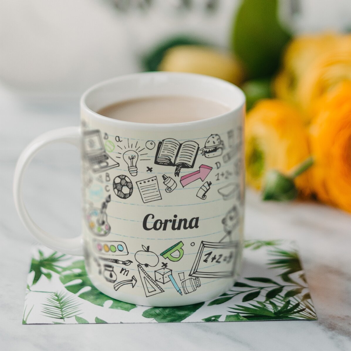 Personalisierte Tasse mit Text – Lehrer