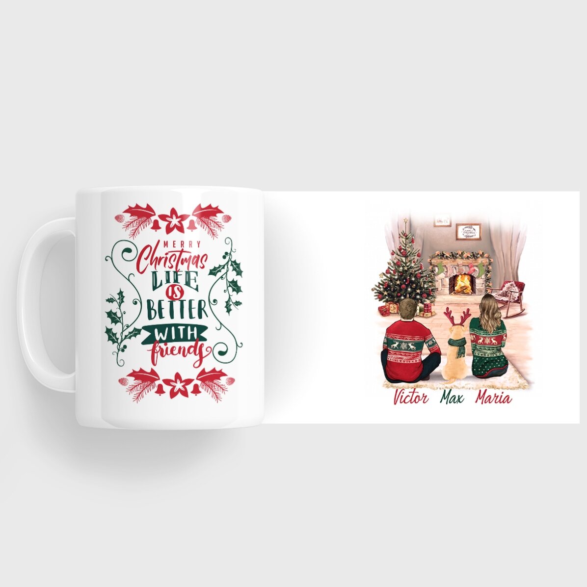 Personalisierte Tasse mit Text – Winter