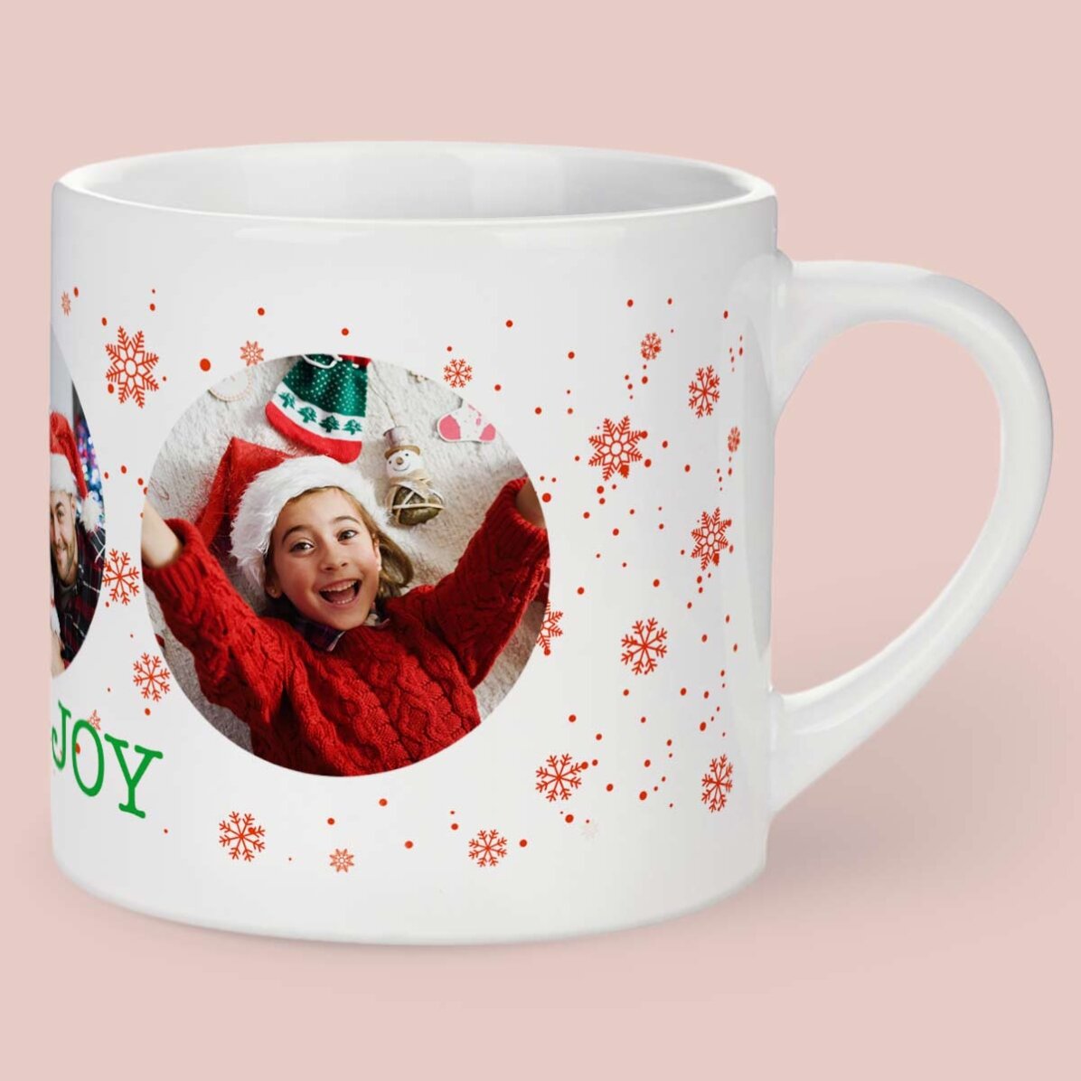 Personalisierter Kinderbecher mit 3 Fotos – Christmas Joy