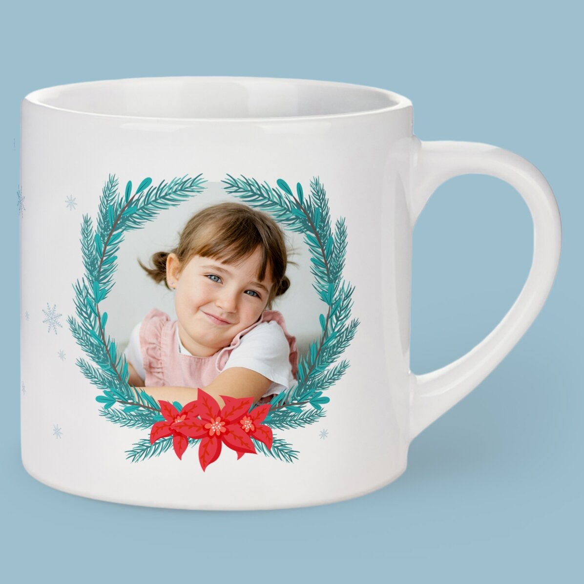 Personalisierter Kinderbecher mit Namen und Foto – Weihnachten