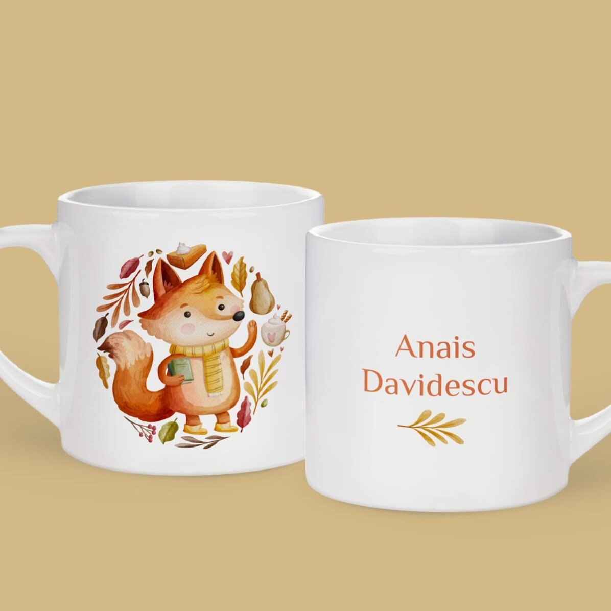 Personalisierter Kinderbecher mit Namen – Herbst