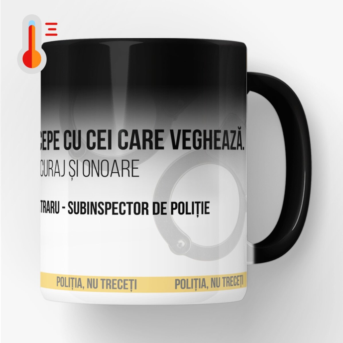 Personalisierte Zaubertasse mit Text – Der beste Polizist
