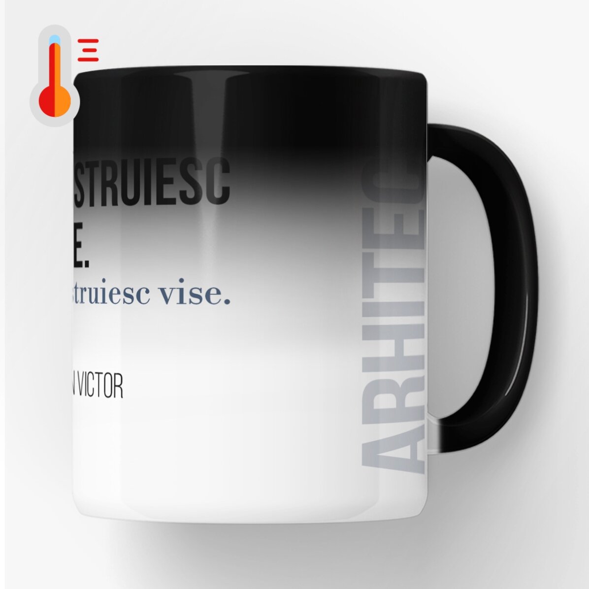 Personalisierte Zaubertasse mit Text für Architekten