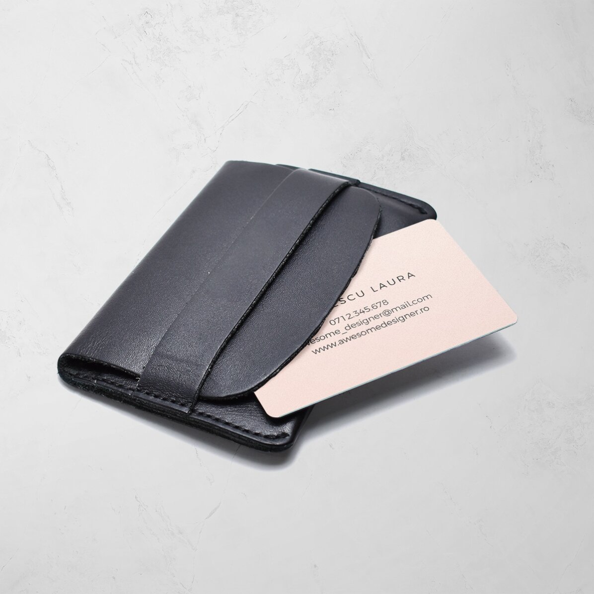 Individuell gestaltete Aluminium-Visitenkarte, beidseitig bedruckt – SIMPLE