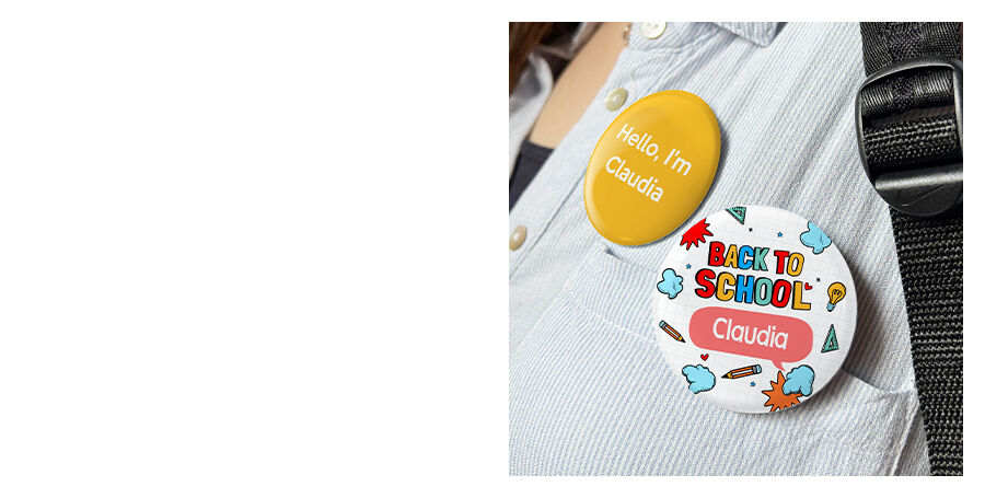 Buttons für die Schule