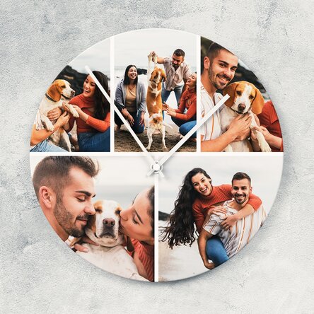 Personalisierte Uhr mit 5 Fotos
