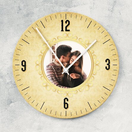 Personalisierte Uhr mit Foto – Vintage-Design