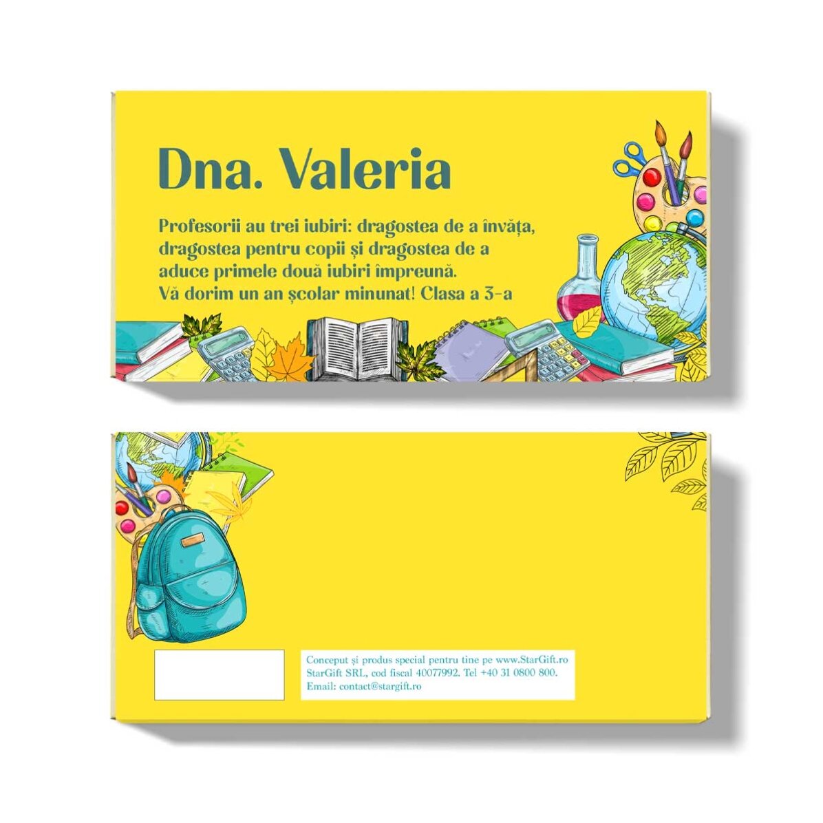 Personalisierte Schokolade mit Botschaft – Back to School