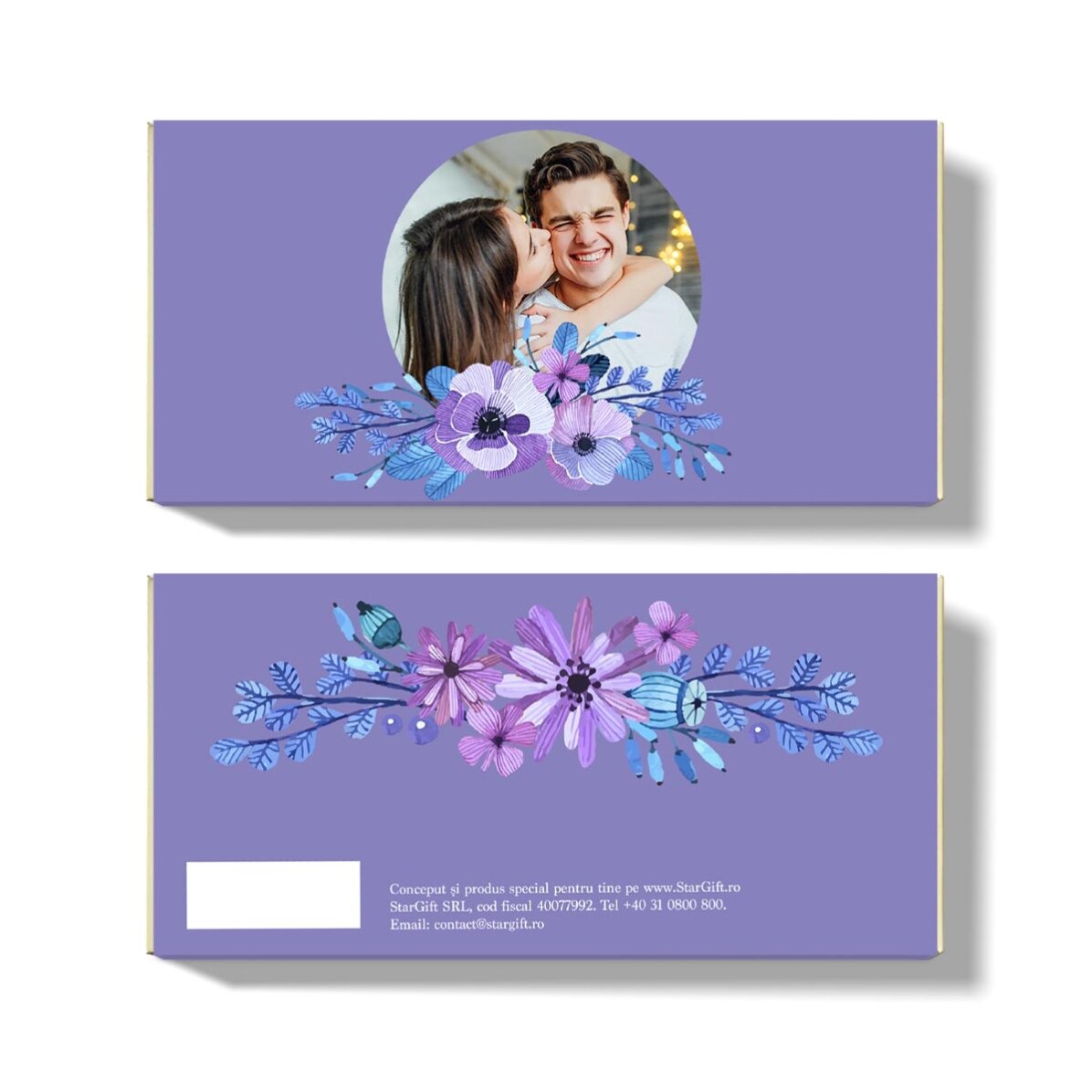 Personalisierte Schokolade mit einem Foto – Flowers