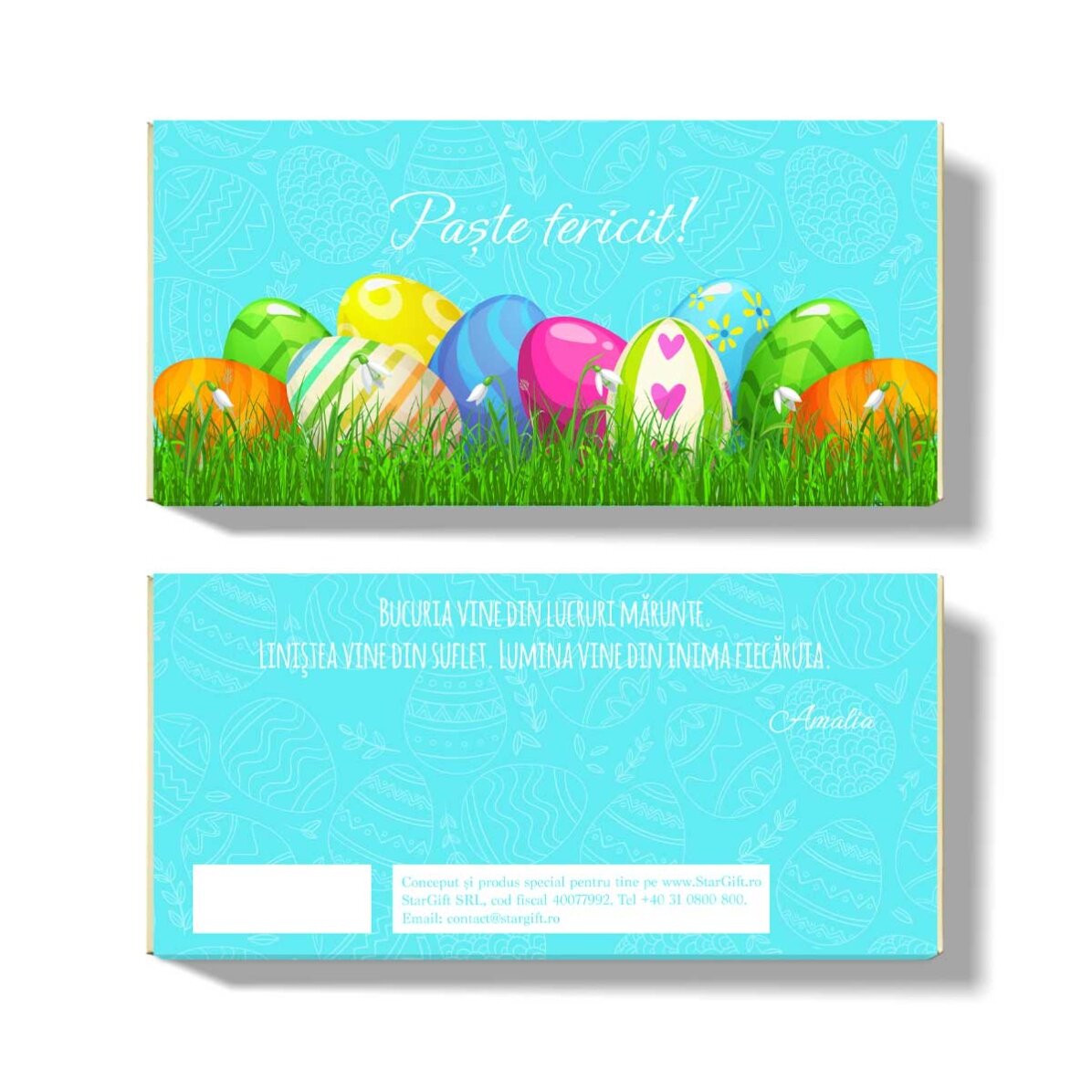 Personalisierte Schokolade mit Aufdruck – Frohe Ostern