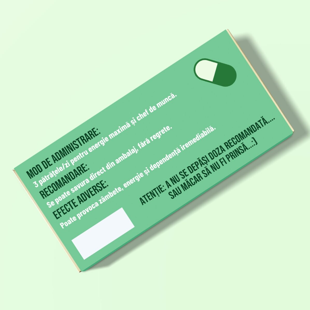 Personalisierte Schokolade mit Text – Ärztliches Rezept
