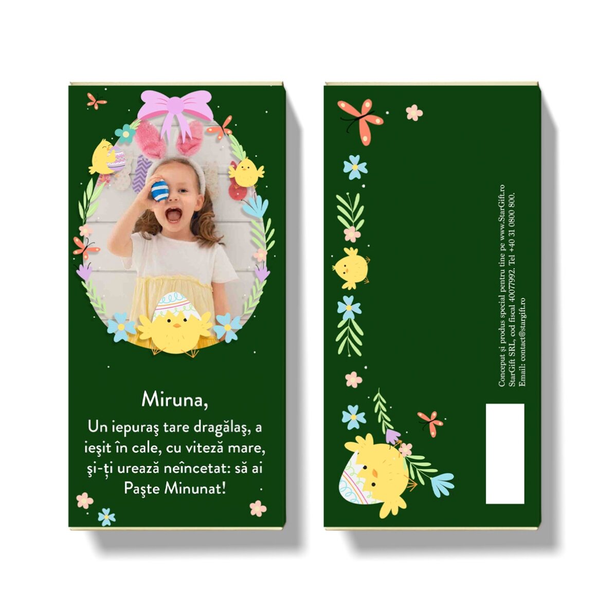 Personalisierte Schokolade mit Text und Foto – Wunderschöne Ostern