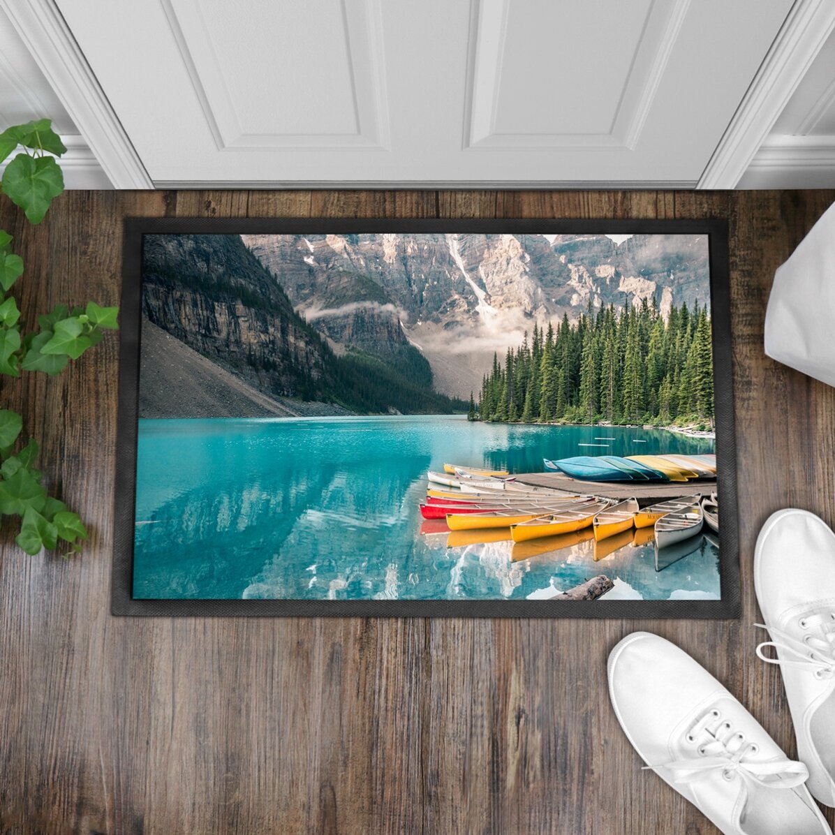 Individuell gestaltete Fußmatte mit einem Foto