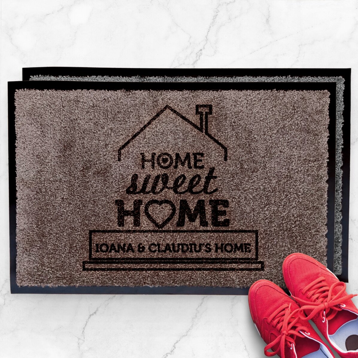 Individuell gestaltete Fußmatte für den Innenbereich – Home Sweet Home