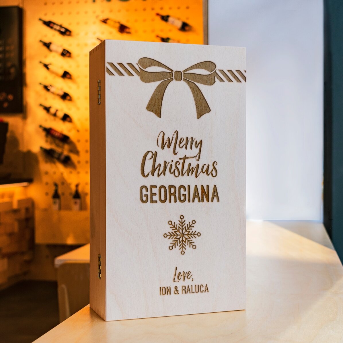 Personalisierte Bierbox für drei Flaschen – Geschenk