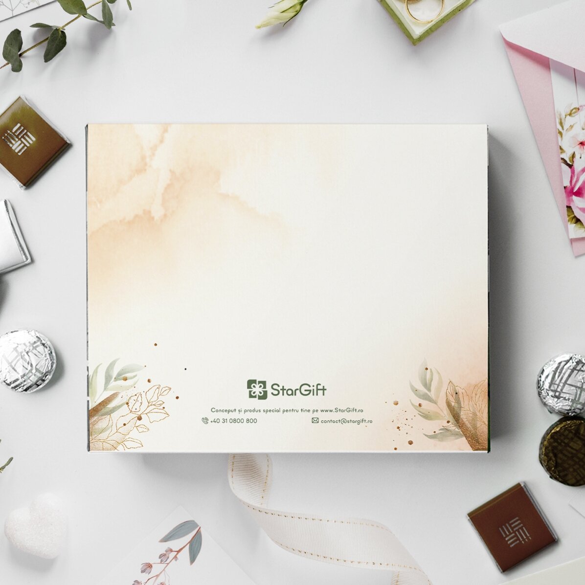 Personalisierte Pralinenschachtel mit Hochzeitsbotschaft