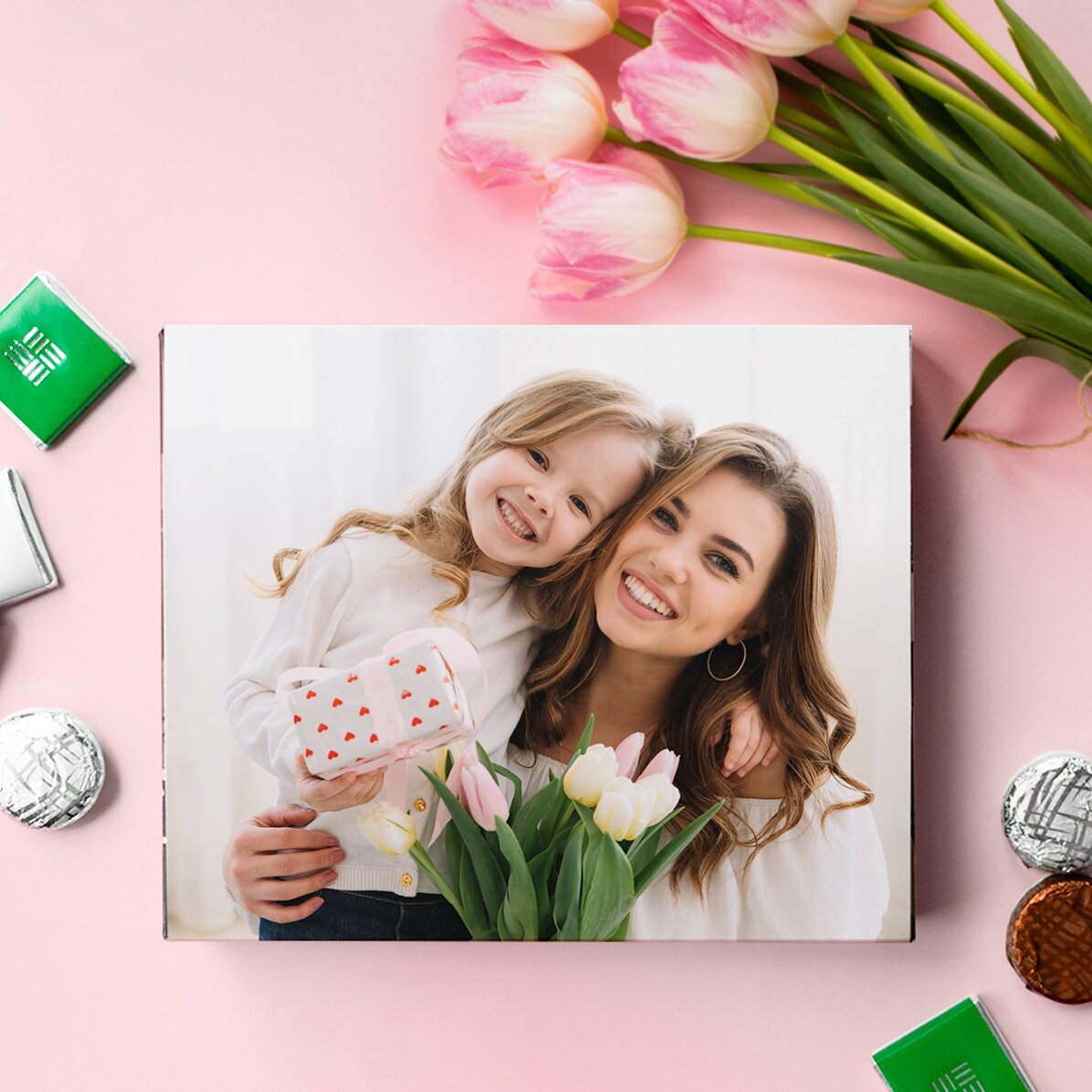 Personalisierte Pralinenschachtel mit einem Foto