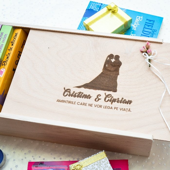 Personalisierte Geschenkbox aus Holz – Unsere Erinnerungen