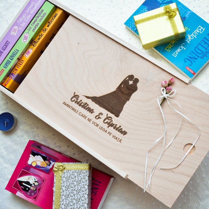 Personalisierte Geschenkbox aus Holz – Unsere Erinnerungen