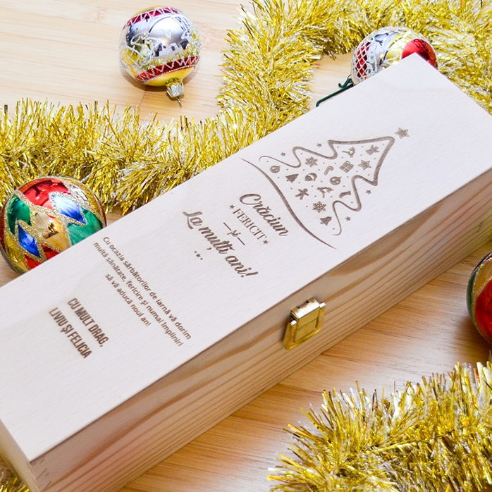 Personalisierte Weinkiste – Frohe Weihnachten und alles Gute zum neuen Jahr!