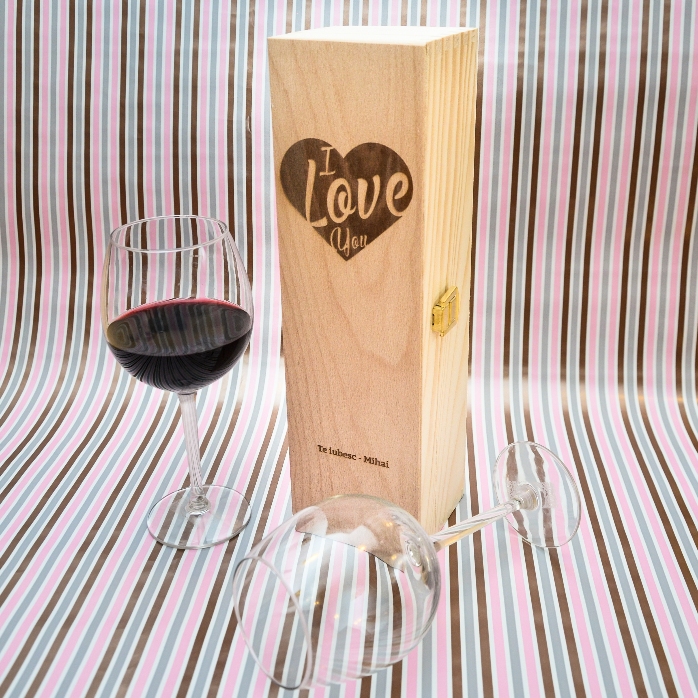 Personalisierte Weinkiste – I Love you