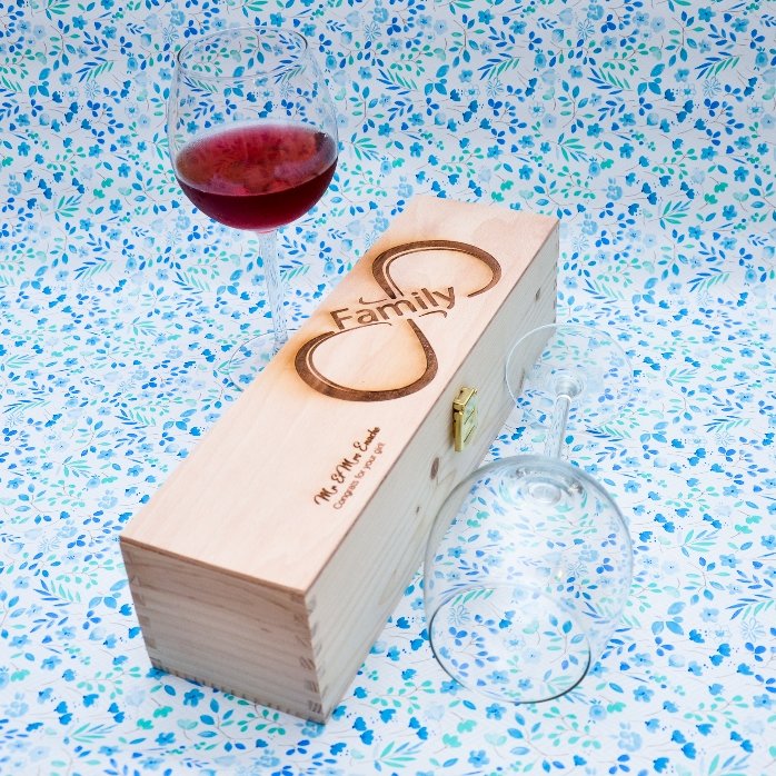 Personalisierte Weinkiste – Infinite Family