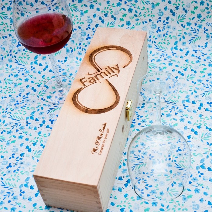 Personalisierte Weinkiste – Infinite Family
