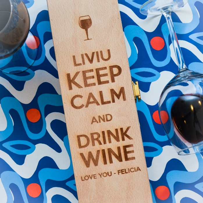 Personalisierte Weinkiste – Keep calm