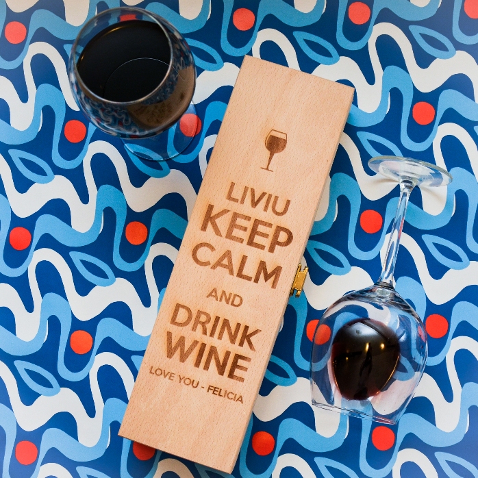 Personalisierte Weinkiste – Keep calm