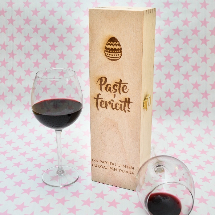 Personalisierte Weinkiste – Frohe Ostern