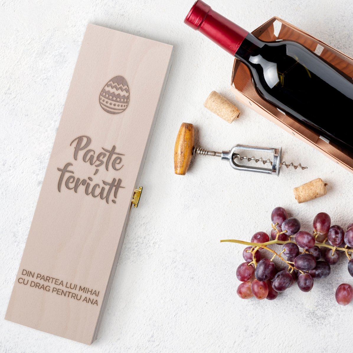 Personalisierte Weinkiste – Frohe Ostern