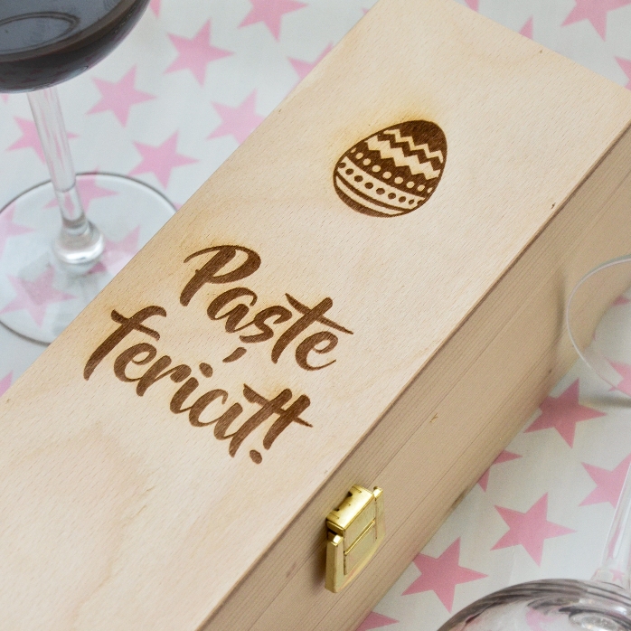 Personalisierte Weinkiste – Frohe Ostern