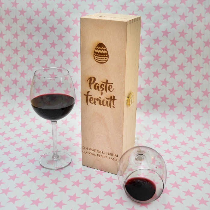 Personalisierte Weinkiste – Frohe Ostern