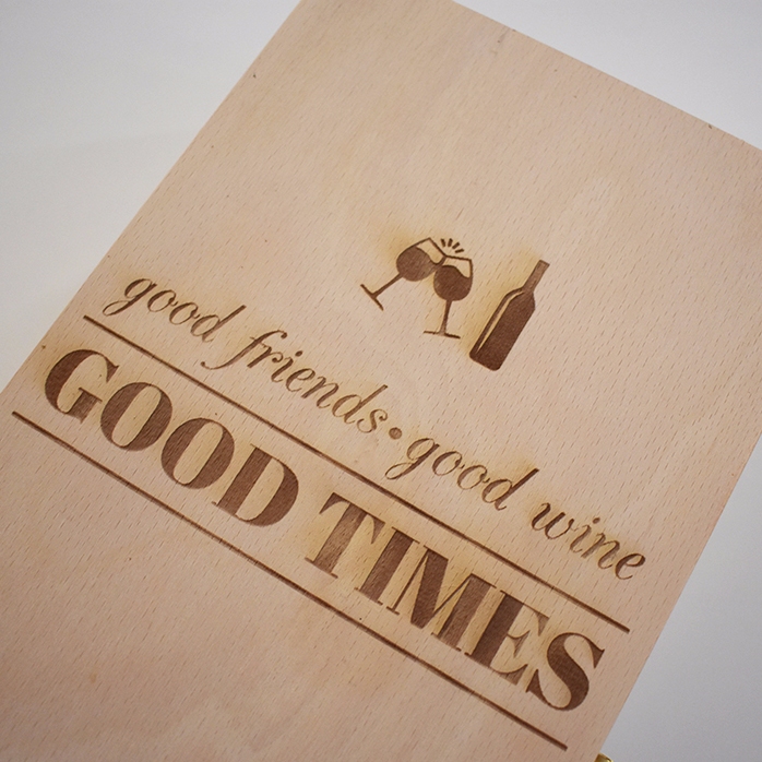Personalisierte Weinkiste für zwei Flaschen – Good Friends, Good Wine, Good Times