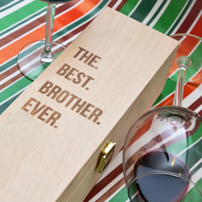 Personalisierte Weinkiste – „Der beste Bruder aller Zeiten“