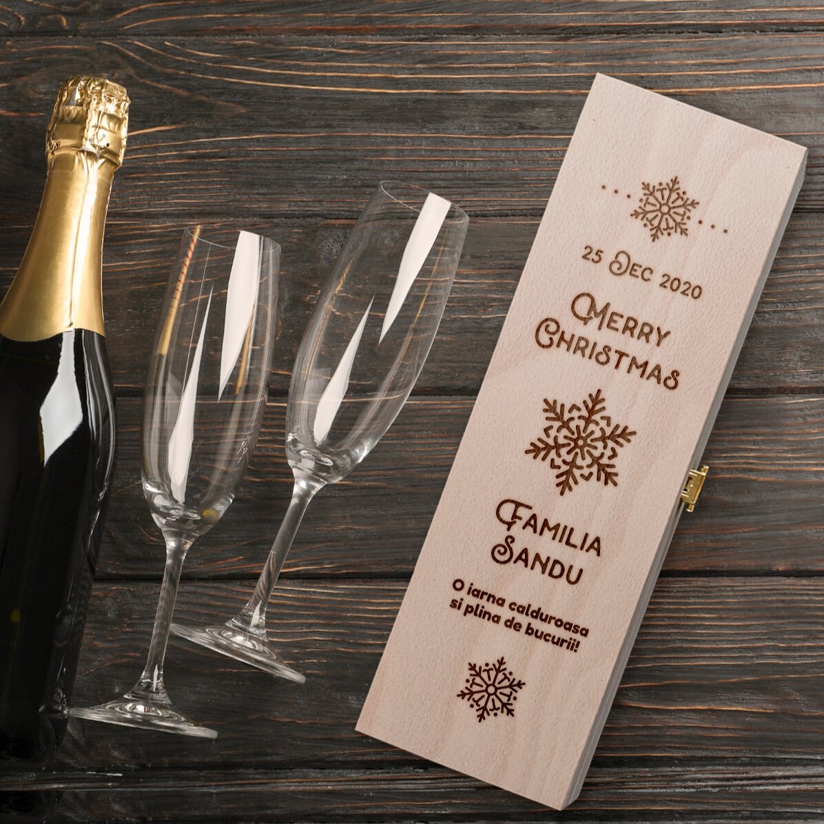 Personalisierte Sektbox – Christmas Magic