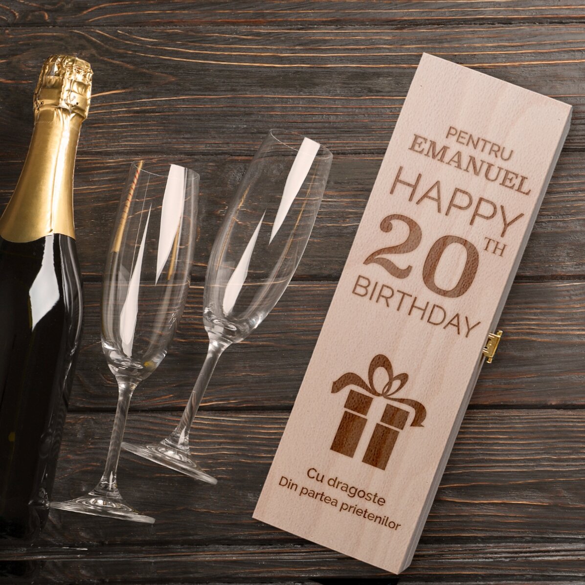 Personalisierte Sektbox – Geburtstagsgeschenk
